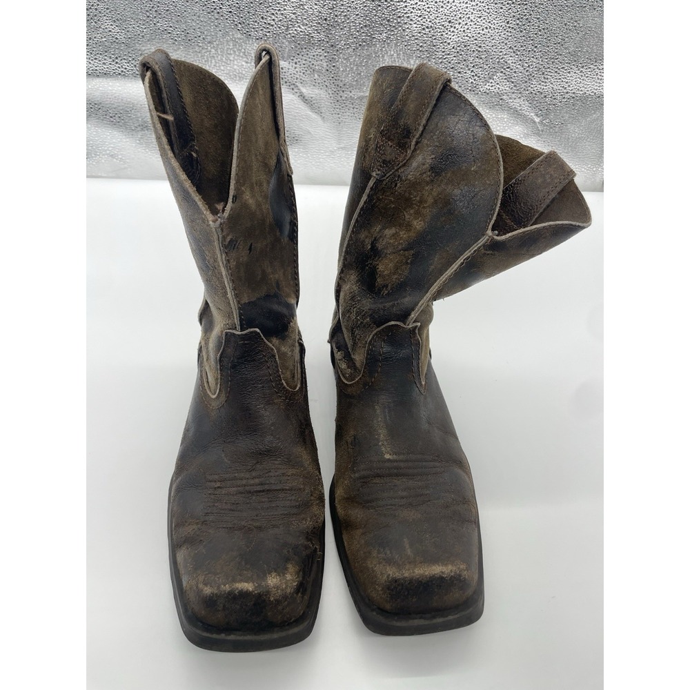 Ariat Men's Rambler Western Boots Earth Brown Square Toe 10D Cowboy Festival - Picture 7 of 11